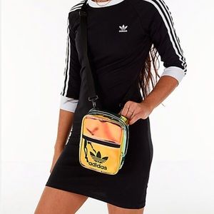 ADIDAS iridescent holographic cross body bag NWT